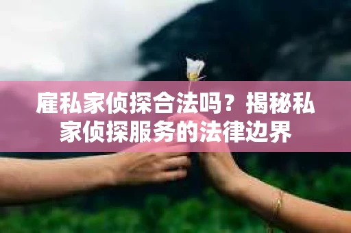 雇私家侦探合法吗？揭秘私家侦探服务的法律边界