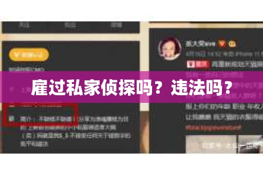 雇过私家侦探吗？违法吗？