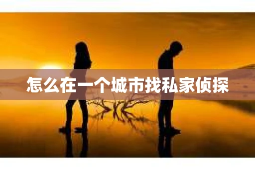 怎么在一个城市找私家侦探