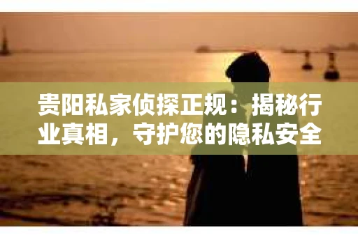 贵阳私家侦探正规：揭秘行业真相，守护您的隐私安全