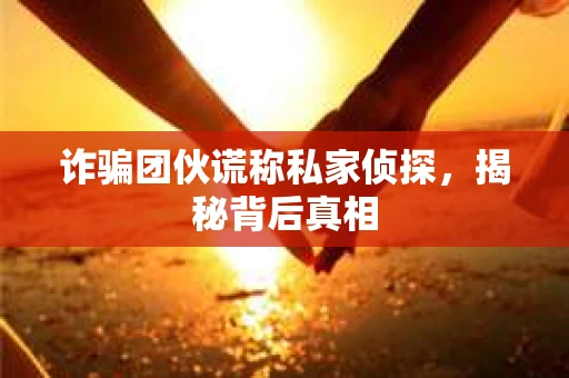 诈骗团伙谎称私家侦探，揭秘背后真相