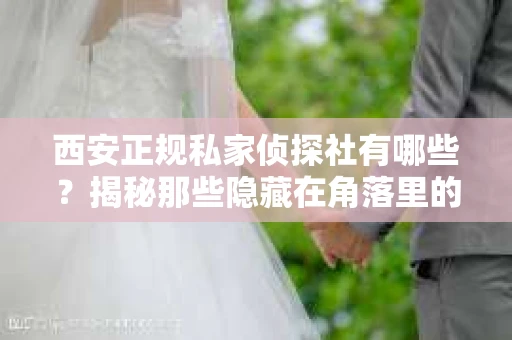 西安正规私家侦探社有哪些？揭秘那些隐藏在角落里的神秘力量