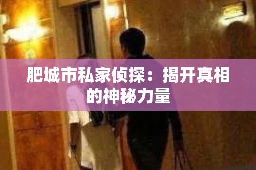 肥城市私家侦探：揭开真相的神秘力量