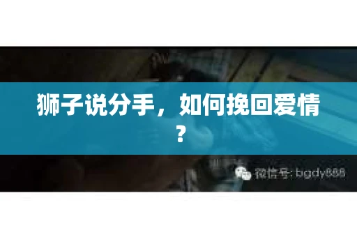 狮子说分手，如何挽回爱情？