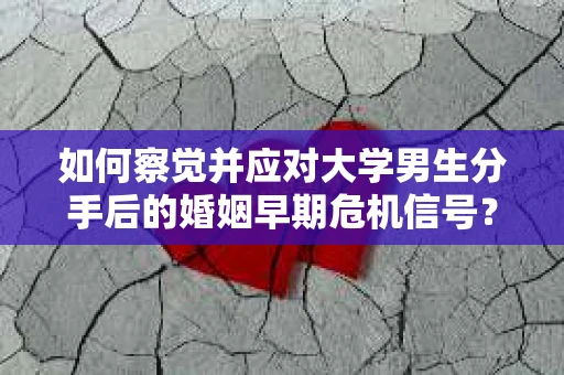 如何察觉并应对大学男生分手后的婚姻早期危机信号？