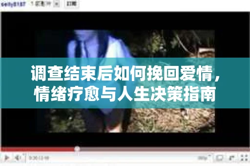调查结束后如何挽回爱情，情绪疗愈与人生决策指南