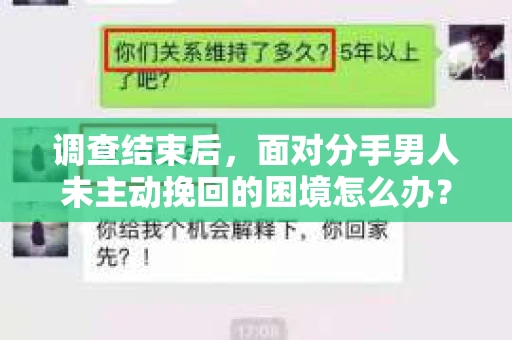 调查结束后，面对分手男人未主动挽回的困境怎么办？