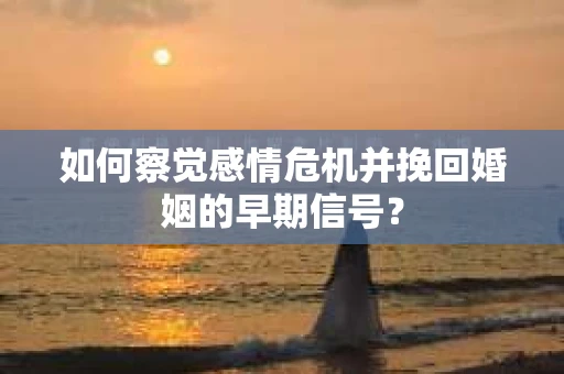 如何察觉感情危机并挽回婚姻的早期信号？